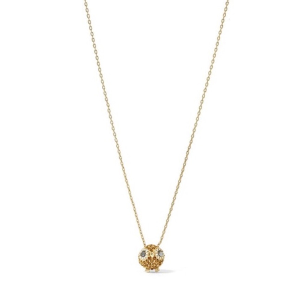 Gold Glitz Fossil Owl Necklace